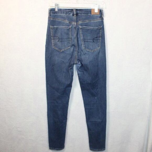 American Eagle Women's Curvy Super Hi-Rise Jegging Jeans 6 Distressed Ripped - Picture 2 of 11
